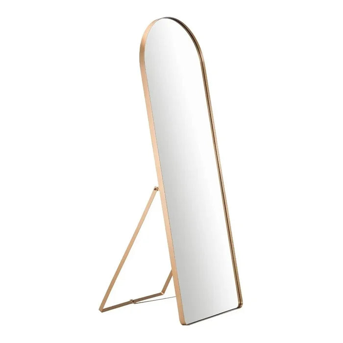 Espelho Oval Com Base Reta 170 X 70 Cm Com Suporte De Chão